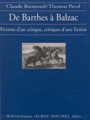 cover image of De Barthes à Balzac